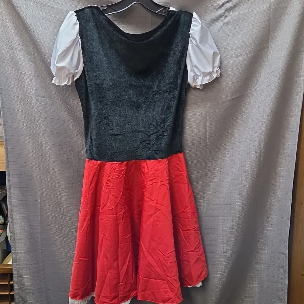 Halloween Ladies Little Red Riding Hood Costume Size Small Dress And Hooded Cape
